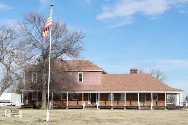 The Commanding Officers’ Quarters at Fort Harker in Kanopolis served as a location for the March 14 filming of the upcoming movie “Under the Painted Sky.” KAREN BONAR/Ellsworth County Independent-Reporter