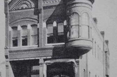 An undated photo of the Insurance Building when it was Central National Bank. Kansas State Historical Society