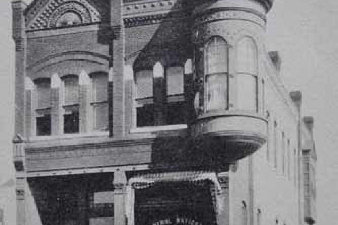 An undated photo of the Insurance Building when it was Central National Bank. Kansas State Historical Society